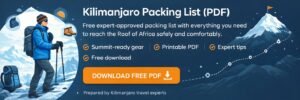Mount Kilimanjaro Packlist gears
