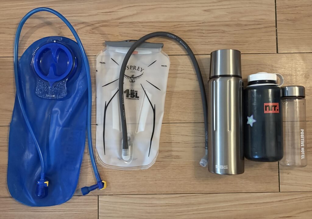 Water Bottles and Water Bladders on Kilimanjaro